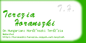 terezia horanszki business card